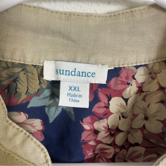 Sundance Beige Ruffle Hem button up Jacket - Picture 2 of 4